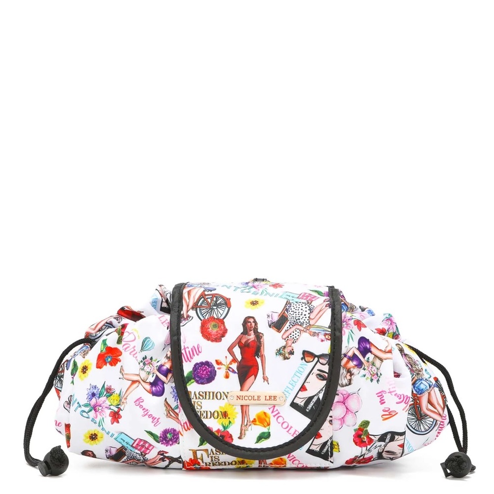 Nicole Lee Drawstring Cosmetic Bag